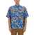 Moschino Blue Flowers Allover Print Shirt MULTICOLOUR