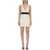 Dolce & Gabbana Short Dress With Shoulder Straps And Satin Belt WHITE