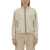 Brunello Cucinelli Leather Bomber Jacket IVORY