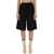 Jil Sander Wide Leg Bermuda Shorts BLACK