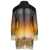 ETRO Semi-Sheer Gradient Effect Shirt in Black and Yellow Silk Woman MULTICOLOR