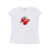 Monnalisa White t-shirt with strawberry pattern White