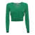 Ermanno Scervino Green cropped cardigan Green