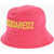 DSQUARED2 Solid Color Bucket Hat With Embossed Logo Pink