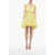 Alexander McQueen Cut-Out Detail Flared Dress Yellow