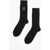 Fred Perry Raf Simons Solid Color Long Socks Black