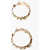 Alexander McQueen Golden-Effect Hoop Earrings With Central Jewel Gold