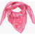 Alexander McQueen All-Over Skulls Printed Silk Biker Foulard Pink