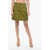 Kenzo Cotton Cargo Miniskirt With Belt Loops Green
