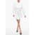 THE ATTICO Candice Chemisier Minidress With Pleated Detail White