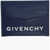 Givenchy Solid Color Leather Card Holder With Printed Logo Blue