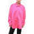 THE ANDAMANE Satin Oversized Shirt Pink