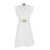 Pinko White Popeline Mini-Dress with Love-Bird Belt in Cotton Woman WHITE