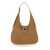 Pinko Brown Small Hobo Bag With Logo Detail In Suede Woman BEIGE