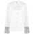 forte_forte FORTE_FORTE Sequins mesh cuffs popline shirt WHITE