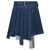 Off-White Off-White Pleated Asymmetric Denim Skirt BLUE
