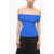 Alexander McQueen Boat Neck Top With Cut Out Detail Blue