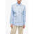 Salvatore Ferragamo Silk Blend Asymmetrical Shirt Light Blue