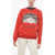 Gucci Crew Neck Paramount Sweatshirt With Sequined Embroidery Red