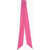 Valentino Garavani Solid Color Silk Foulard With All-Over Logo Pink