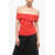 Alexander McQueen Boat Neck Top With Cut Out Detail Red