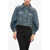 Alexander McQueen Vintage Effect Denim Jacket With Wide Sleeves Blue