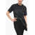 Alexander McQueen Asymmetric T-Shirt With Draped Detail Black