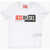 Diesel Red Tag Solid Color Tmagi Crew-Neck T-Shirt With Printed Log White