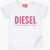 Diesel Red Tag Solid Color Tfancy Crew-Neck T-Shirt With Sequined L White