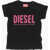 Diesel Red Tag Solid Color Tfancy Crew-Neck T-Shirt With Sequined L Black