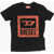 Diesel Red Tag Logo Printed Tnuf Crew-Neck T-Shirt Black