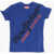 Diesel Red Tag Solid Color Tfilli Crew-Neck T-Shirt With Contrastin Blue