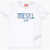 Diesel Red Tag Logo Printed Tleo Crew-Neck T-Shirt White