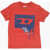 Diesel Red Tag Solid Color Tably Crew-Neck T-Shirt With Maxi Front Red
