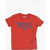 Diesel Red Tag Logo Printed Tleo Crew-Neck T-Shirt Red