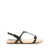 Prada PRADA enamel triangle-logo flat sandals NERO