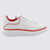 Alexander McQueen ALEXANDER MCQUEEN WHITE AND RED LEATHER OVERSIZED SNEAKERS WHITE