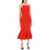 Alexander McQueen Knit Midi Dress In Seven LUST RED