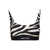 Tom Ford Black and White Zebra-striped Bralette in Techno Fabric Stretch Woman WHITE/BLACK
