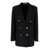 Tagliatore Black Double-Breasted Blazer with Gold-Tone Buttons in Viscose Blend Woman BLACK