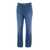 FRAME 'Le Mec' Blue Jeans with Used Effect in Cotton Denim Woman BLU