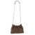 Brunello Cucinelli 'Soft' Brown Shoulder Bag with Precious Chain in Suede Woman BROWN