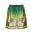 Casablanca Multicolor Bermuda Short with Coulisse in Silk Man GREEN