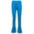 Off-White Light Blue Flared Leggings with Contrasting Logo Print in Stretch Polyamide Woman BLUE