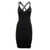 Off-White Off White Women's  Black Fabric Dress with Logoed Shoulder Straps BLACK