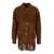 PLAIN Brown Suede Fringed Shirt in Leather Woman BROWN