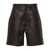LEMAIRE Lemaire Leather Knee Shorts DARK BROWN