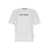 Palm Angels White T-Shirt With Palm Angels Logo In Cotton Man WHITE