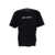 Palm Angels Black T-Shirt With Palm Angels Logo In Cotton Man Black