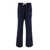 Palm Angels Blue Flared Trousers in Cotton Man BLU